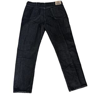 Vintage Wrangler Black Denim Jeans 38x30 Straight Leg 90s Indie Streetwear Retro